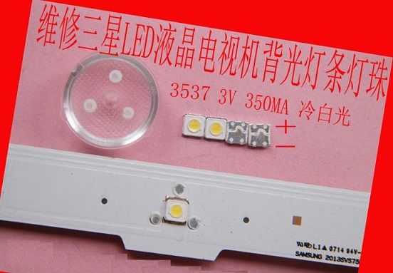 50 Pieces/lot LED beads for samsung 3537 3V 1W 350MA.repair LED strip cool white